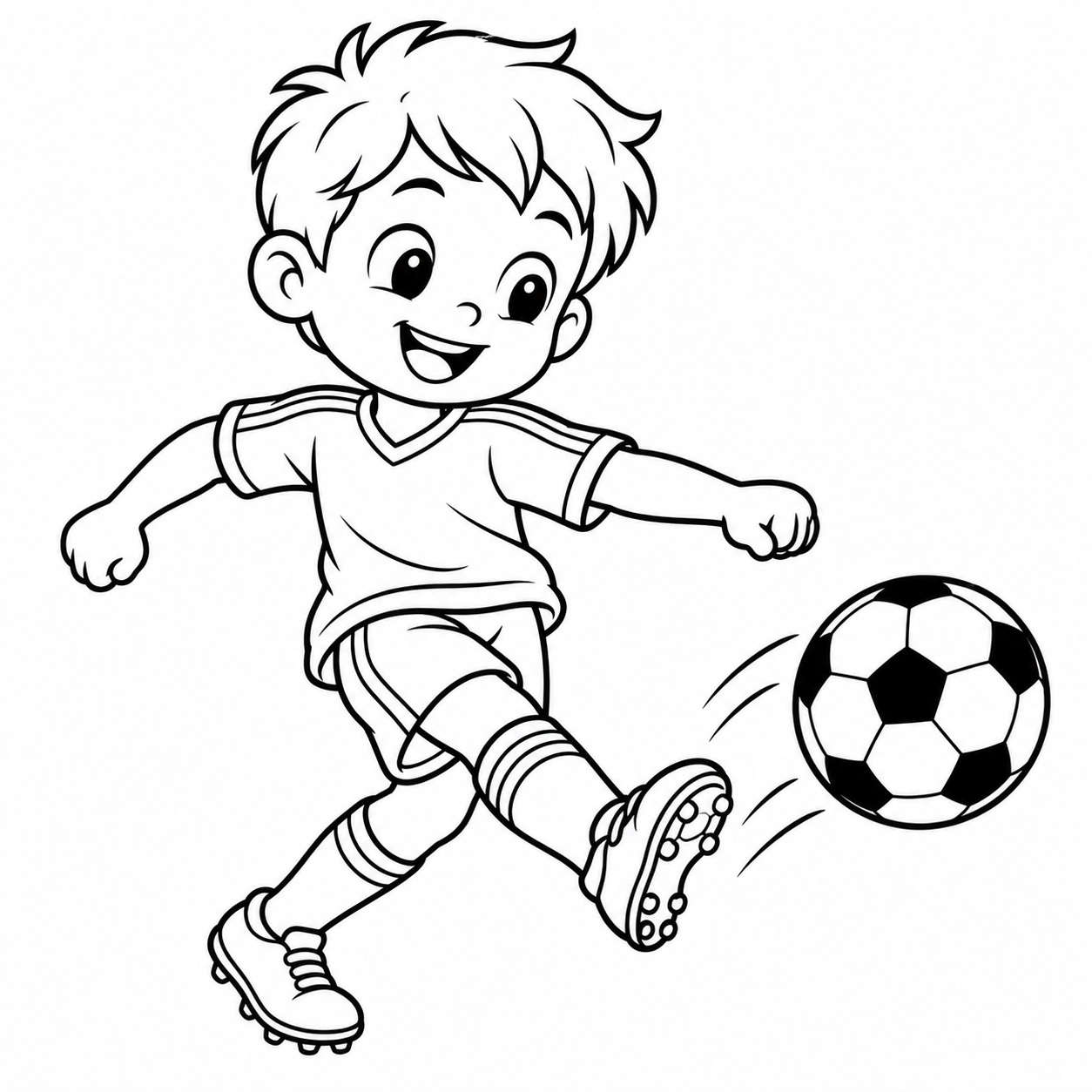 Football fun blank coloring page